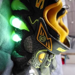 Skechers Kids Black and Yellow Light-Up Sneakers